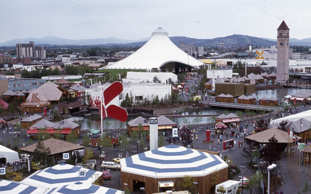 Expo 74 Spokane Washington looking northeast